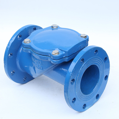 H44X-10 سوپاپ برگشتی چدنی سوپاپ چکش فلاپی لاستیکی فلنج گره ای
